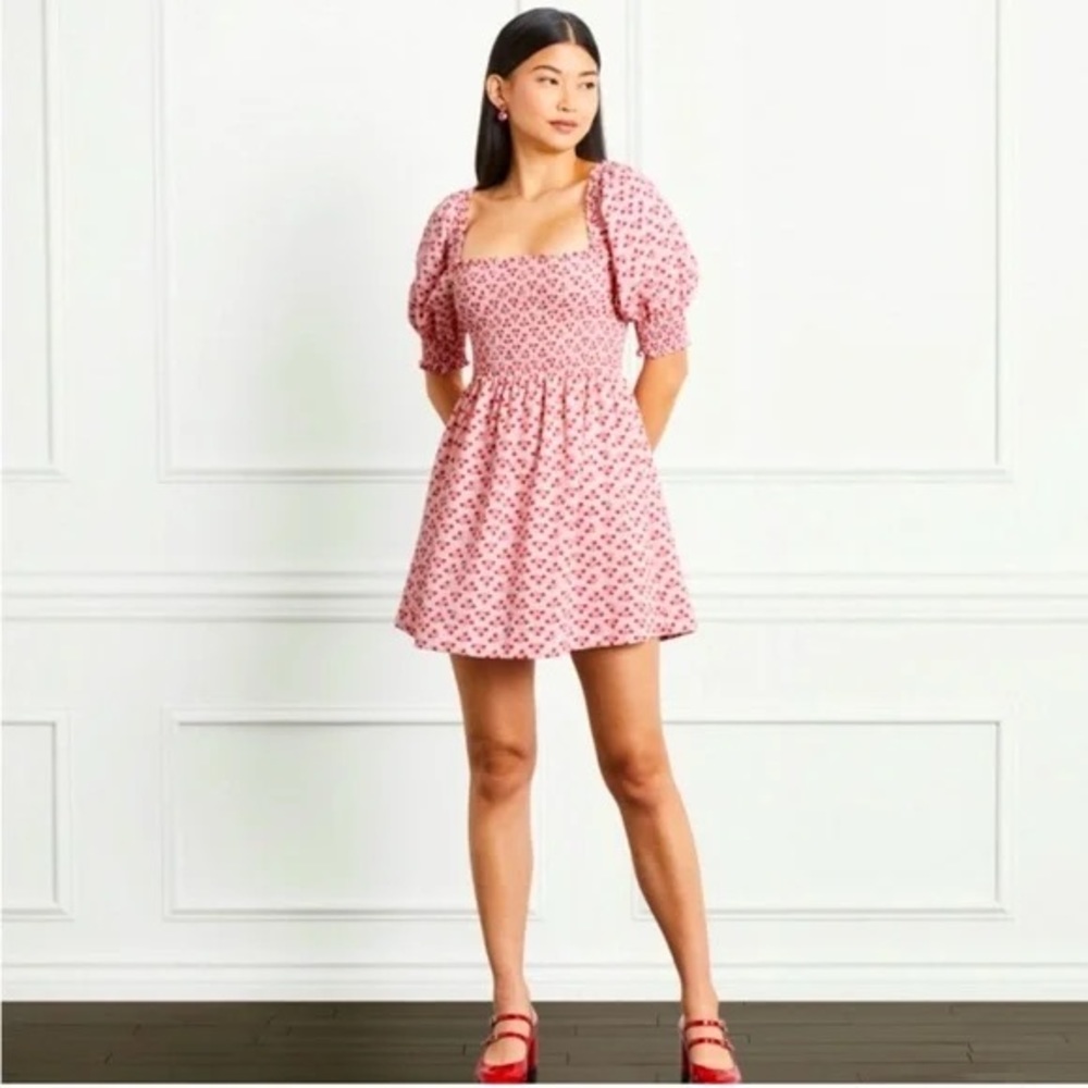 Hill House Pink Posy Crepe Athena Nap Dress